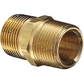 Dixon BCN75 Brass Fitting, Hex Nipple, 3/4" NPT Male