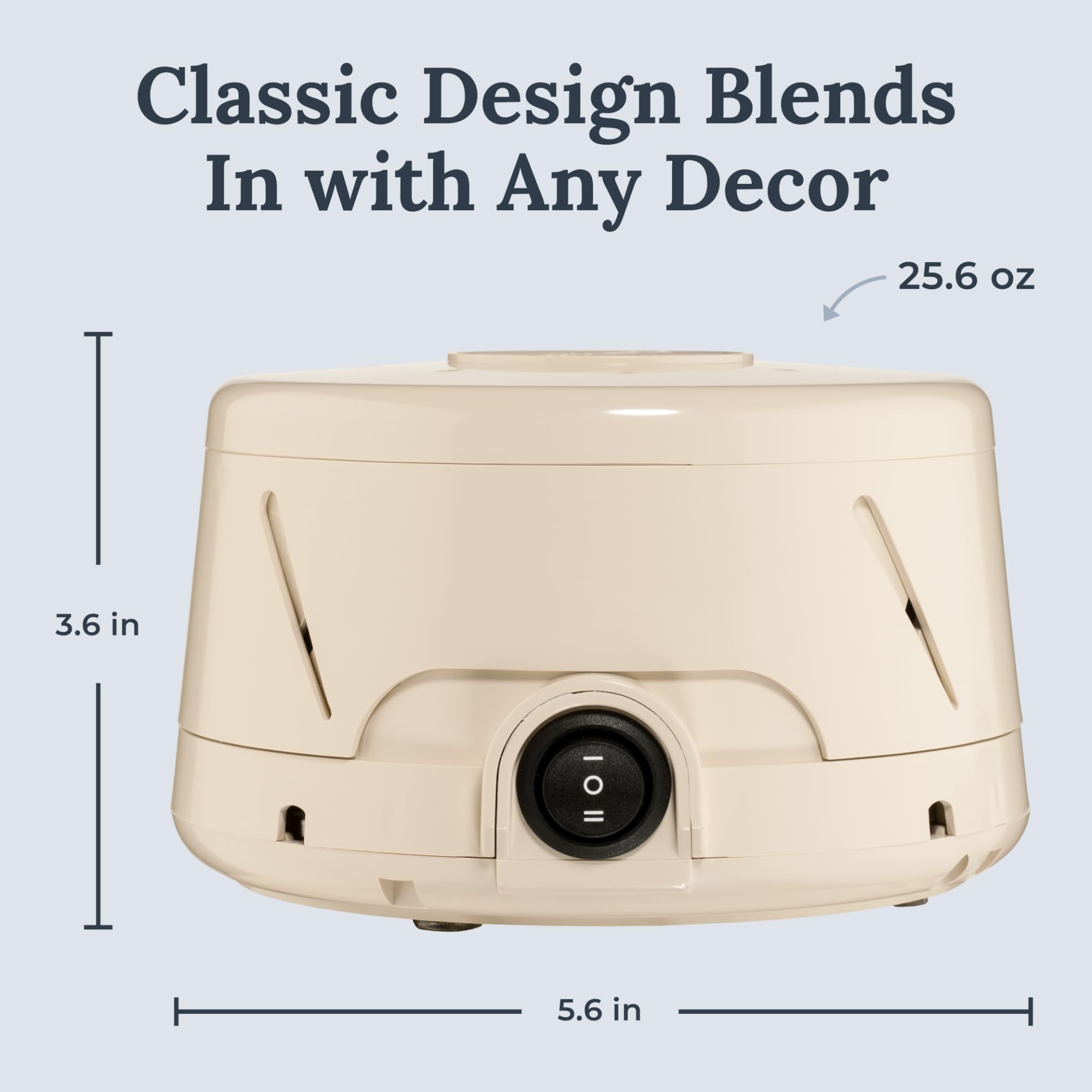 Yogasleep Dohm Classic (Tan) The Original White Noise Machine, Soothing Natural Sound from a Real Fan, Noise Cancelling for Office Privacy, Travel & Meditation, Sleep Therapy for Adults & Baby
