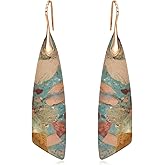 Wovanoo Natural Stone Earrings for Women Boho Triangles Dangle Drop Earrings