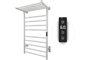 Odass | Towel Warmer | Built-in Timer with Led Indicators | Timer Modes: 1 H to 8 H, ON/Off | Temperature 30 to 60 °C | Wall 