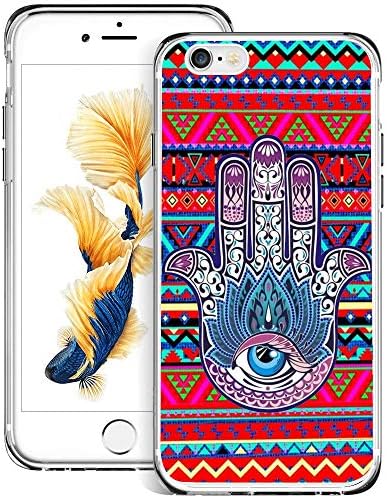Design Case for iPhone 6s Plus 6 Plus,Merciey Clear TPU Hamsa Hand Personalized Customization Pattern Protective Cover, iPhone 6s Plus 6 Plus Case