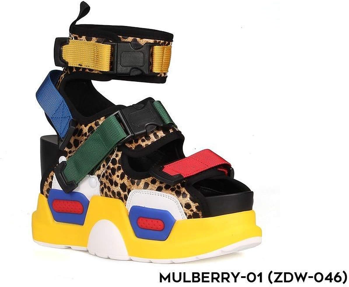 Anthony Wang Cranberry Ugly Sporty Chunky Platform Wedge Tourist Sandal
