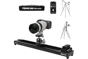 Accsoon Toprig 24inch Motorized Camera Slider, Button/APP Control, Speed Control/Time-Lapse/120° Panoramic Shooting/Loop Mode