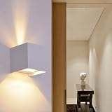 Applique LED Cubo 12W 1000 Lumen – Luce Fredda Regolabile Up/Down 0-120°, Impermeabile IP65 Per Interno/Esterno, Alluminio Bianco