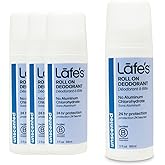 Lafe's Natural Deodorant | 3oz Roll-On Aluminum Free Natural Deodorant for Men & Women | Paraben Free & Baking Soda Free with 24-Hour Protection | Unscented | 4 Pack