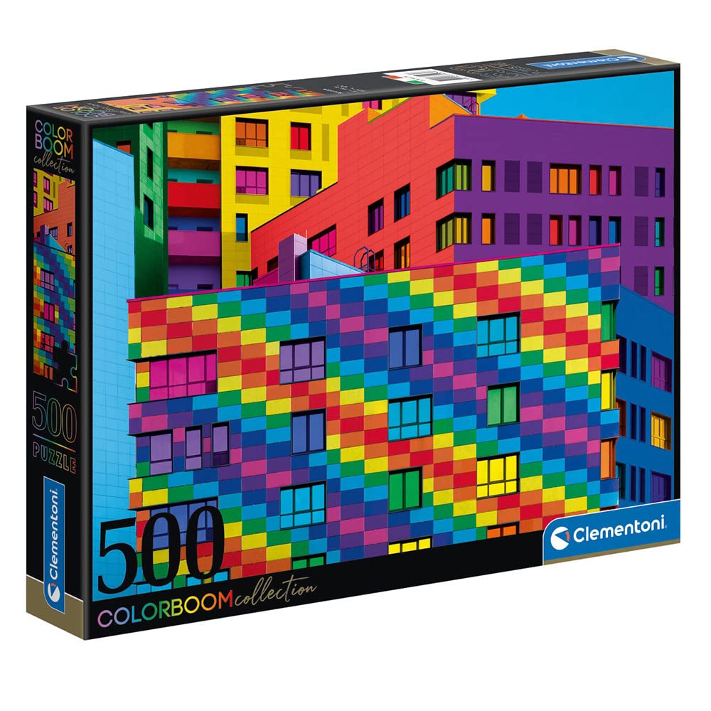 Clementoni 35094, Colour Boom Squares Puzzle for Children and Adults - 500 Pieces, Ages 10 years Plus, Multicoloured