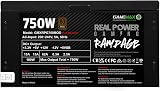 GameMax Rampage 750W Black Full Modular 80 Plus Bronze ATX Power Supply view 5