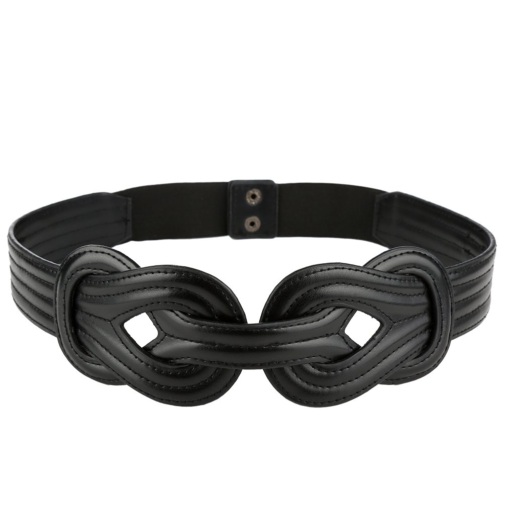 Vbiger Women Waist Belt Elastic Elegant PU Leather Waistband Wide Waist Corset Wrap Around Belt Waist Ban