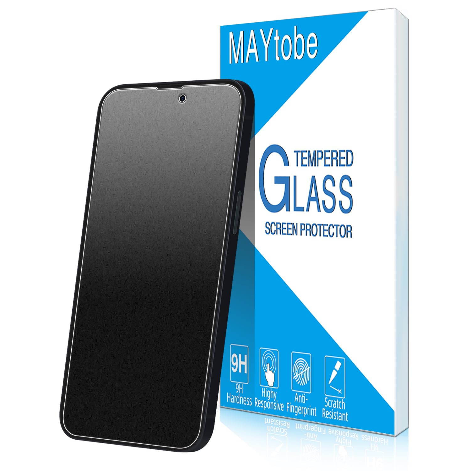 MAYtobe [2 Pack Matte Screen Protector For iPhone 14 Pro Tempered Glass, Touch Sensitive, Case Friendly, Anti-Glare