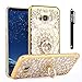 CXCase Galaxy S8 Plus Case, Chrysalis Series - Ultra Slim Luxury Bling Rhinestone Case Cover With 360 Rotating Ring Grip/Stand Holder/Kickstand For Samsung Galaxy S8 Plus (SM-G9550) - Gold