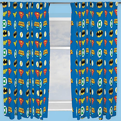 Character World 72-Inch Justice League Invincible Curtains, Multi-Colour