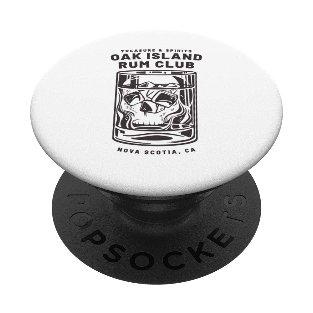 Oak Island Rum Club Funny Templar Treasure Hunting Gift PopSockets PopGrip: Swappable Grip for Phones & Tablets