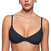 INLYRIC Women's Inbarely Plus Plunge Bra - Unlined Underwire Sexy Demi Balconette Bras
