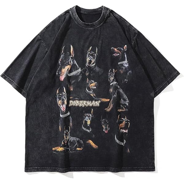 【Aelfric Eden】刺繍 ウォッシュド Tシャツ Aelfric Eden Graphic Tees Doberman Washed T-Shirt