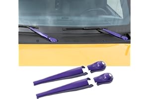 SQQP Front Window Windshield Wiper Arm & Blade Decoration Cover Trim Compatible with 2021-2025 Ford Bronco (Purple)
