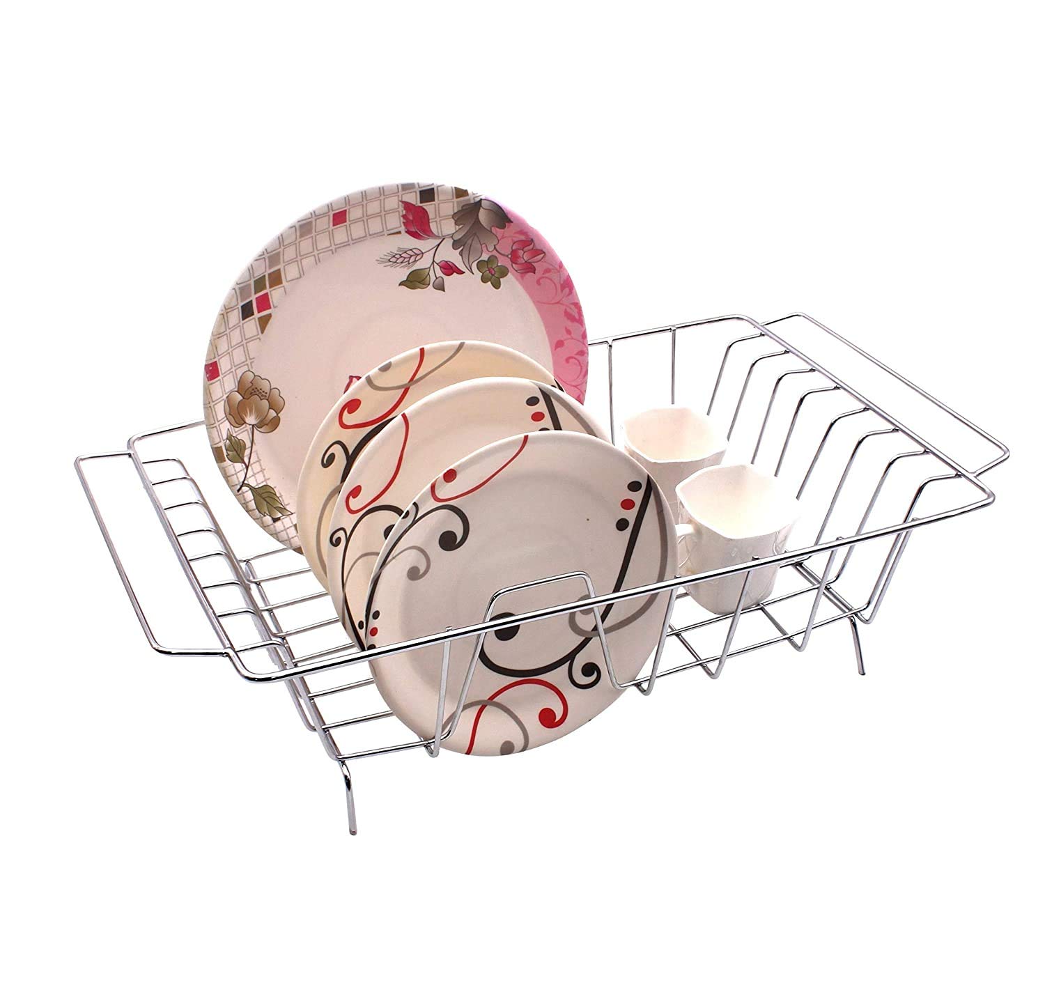 Lsarimo Stainless Steel Sink Dish Drainer Basket for Kitchen/Dish