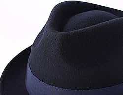 Home Prefer Men's Wool Felt Winter Hat Short Brim