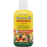 Natures Plus Source of Life Liquid, Tropical Fruit - 30 fl oz, Pack of 2 - Multivitamin & Mineral Supplement - Gluten Free, Vegetarian - 60 Total Servings