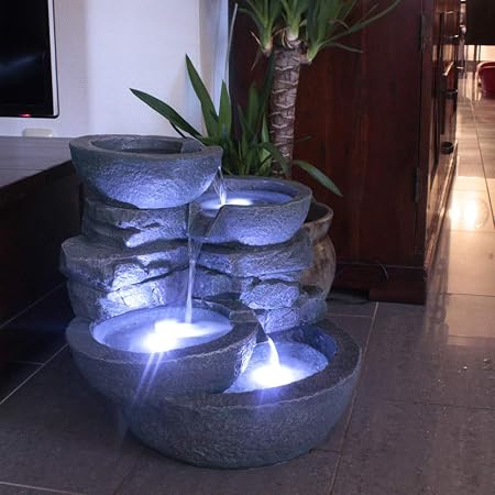 Amazon De Arnusa Zimmerbrunnen Mit Led Beleuchtung Innen Und