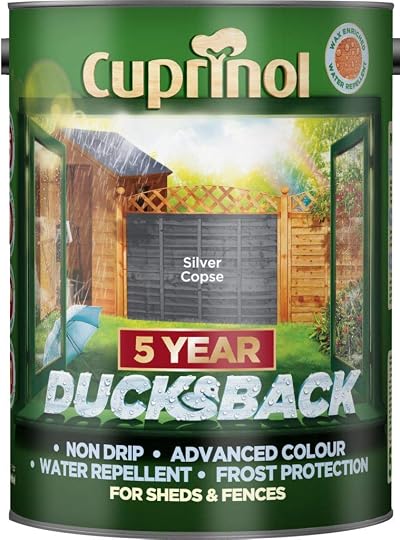 Cuprinol Ducksback 5L Silver Copse Wood Shielding Exterior Fence Shed Paint