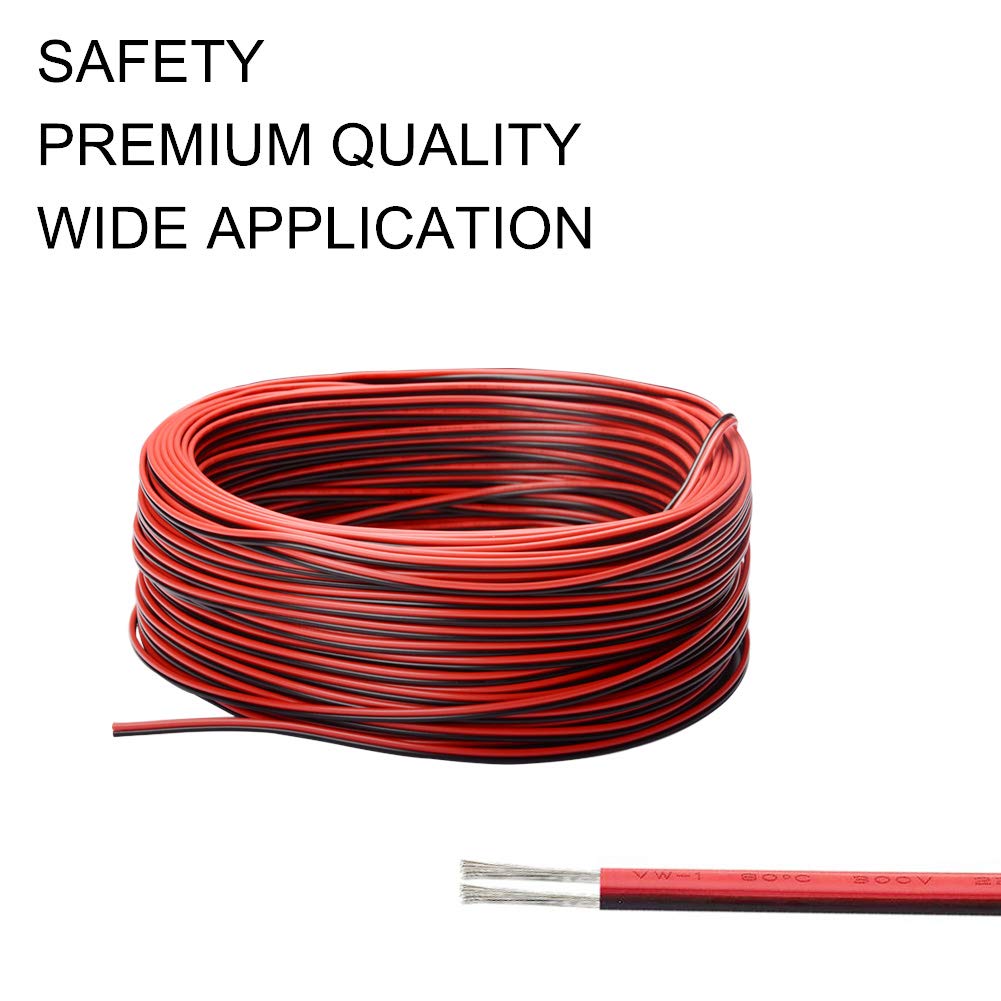 HONG 111 Marine Boat Lights Extension Cable Wire Cord, 165FT/50M 22AWG 2 Pin Wires Cord for Lights Led Strips Single Colour Marine Kayak Boat Navigation Courtesy Trailer: Industrial & Scientific