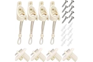 Lihopefe New Bungee kit + end Cap, Universal Replacement Installation Accessories for Indoor/Outdoor Sunshade and Roller Blinds (2 Set, Beige)