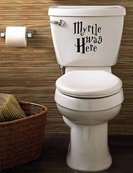 Myrtle Was Here Harry Potter Funny Toilet Decal/Sticker Home 150mm made by devon decals by devon decals