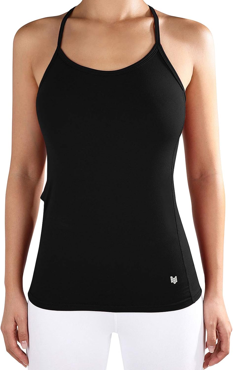 ODODOS Workout Tank Tops for Women, Strappy Athletic Tanks with Side Pocket, Exercise Gym Yoga Shirts: Clothing