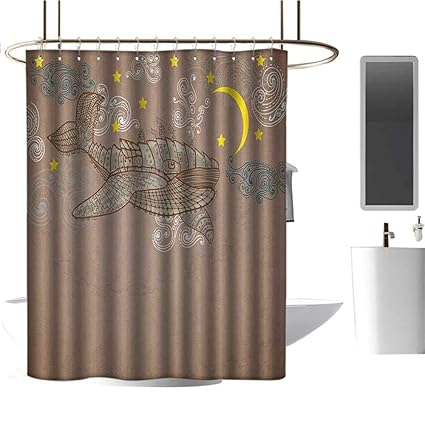 Amazon Com Timbeve Shower Curtain Whale Steampunk Whale Flying In