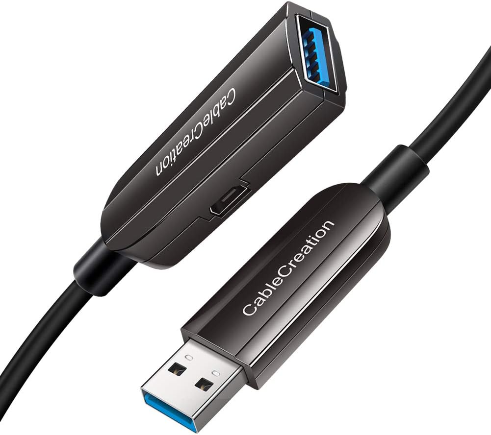 USB 3.0 Fiber Optic Cable 147ft, CableCreation Active USB 3