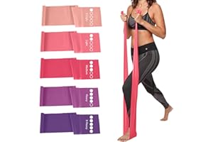 RENOJ Resistance Bands for Working Out, Elastic Exercice Loop Bands for Physical Therapy, Yoga Starter Set of Stretch Bands for Booty Legs, Pilates Flexbands