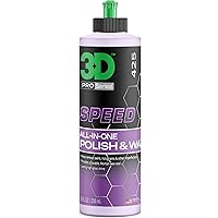 3D Speed All-In-One Polish & Wax – Scratch & Swirl Remover, Clear Coat Safe Paint Sealant – High Gloss Finish, Easy Applicati
