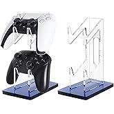 FYY Game Controller Holder - 2 Tier Universal Stand with Headphone Holder, Navy Acrylic Display for Nintendo Switch, Xbox, PS5, PS4, Desk Mount