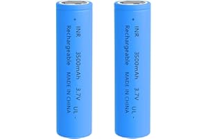 Yuntunele 18650 Rechargeable Battery 3.7V High Capacity 3500mAh Genuine18650 Flat Top Flashlight Battery for Headlamp, LED Flashlight