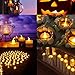Homemory 100-Pack Battery Tea Lights Bulk, Flameless Flickering Tea Candles, Long-Lasting Battery Life, Amber Yellow, Ideal for Votive, Halloween, Parties