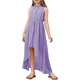 blibean Tween Girls Summer Sundress Turtleneck Elegant Semi Formal Dress 6-15 Years