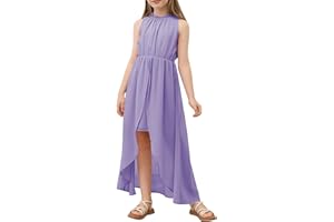blibean Tween Girls 2024 Dresses Turtleneck Elegant Semi Formal Dress 6-15 Years