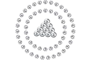 TIESIF 100 Pieces .43 Caliber Aluminum Paintball Ammo 1.8 Grams Solid Resuable Seamless Paintball Powerful for Shooting Training Practice Fit for T4E Walther PPQ/ TPM1 and Glock17/G17 (Silver)