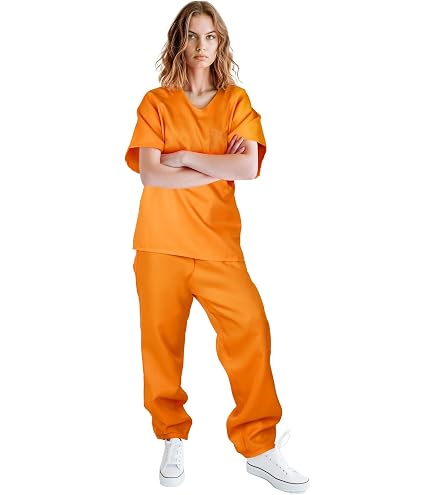 Spirit Halloween Gefangenen Kostüm Für Erwachsene – Orange Mit Aufschrift „Inmate State Prison“ – Atmungsaktives Polyester Spirit Halloween Gefangenen Kostüm Für Erwachsene – Orange Mit Aufschrift „Inmate State Prison“ – Atmungsaktives Polyester