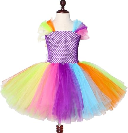 girls rainbow dress uk