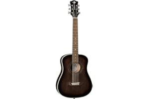 Luna Guitars 6 String Acoustic Guitar, Right (SAF ART V), Distressed Vintage Brownburst