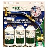 REDTEK A/C Refrigerant Recharge Kit with Gauge