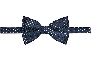 Retreez Dual Color Mini Polka Dots Woven Microfiber Pre-tied Boy's Bow Tie