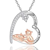 Dreamboat Animal Heart Necklace for Women 925 Sterling Silver Cute Animal Pendant Birthday Party Jewelry Gifts