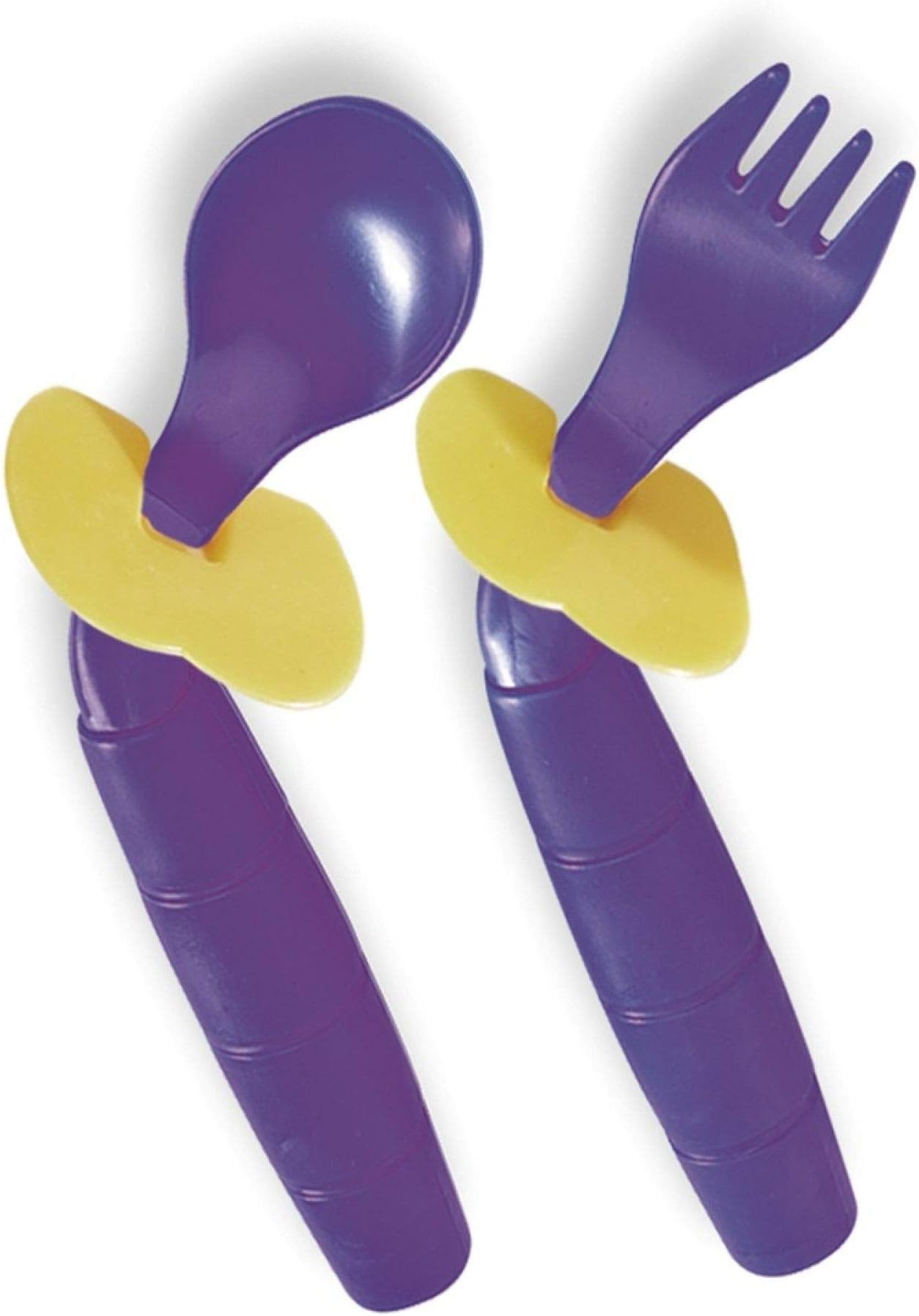 EasieEaters Curved Utensils, Left-handed w/shield