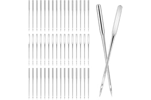 TENALLEYS 50 Pcs Universal Sewing Machine Needles for Leather&Jeans, Heavy Duty (HAX1 110/18)