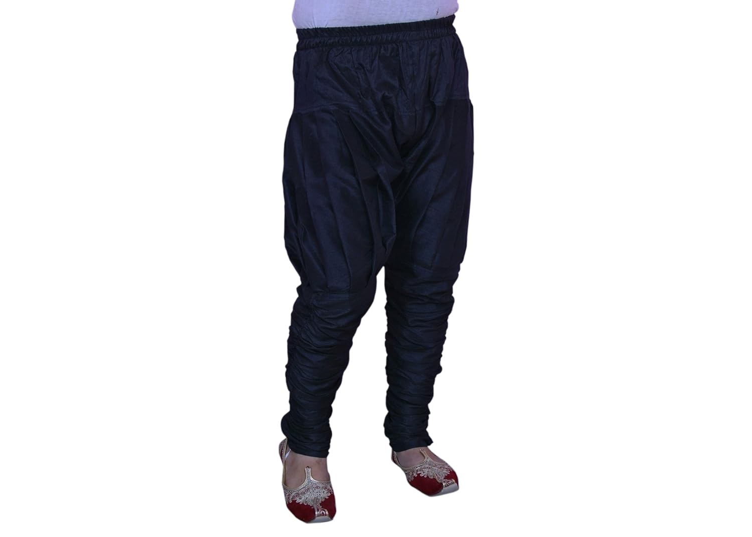 larwa men dupion pyjama (larwa01_black_black_free size)
