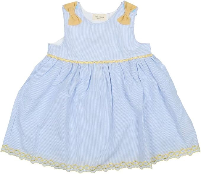 Amazon Co Jp 子供服 Kids Zoo キッズズー 花柄 ストライプ柄刺繍入りチュニックワンピース 95cm W301 服 ファッション小物