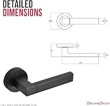 Decoranddecor Lumina Matt Black Internal Door Handles – Aluminium Sets view 6