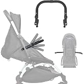 SeedFuture Bumper Bar Replacement Compatible for Stroller, Black | Install as Detachable Armrest, Footrest, Handlebar Extension